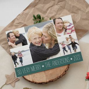 Starred   Holiday Photo Collage Card