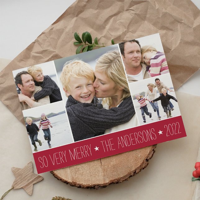 Starred | Holiday Photo Collage Card (Creator Uploaded)