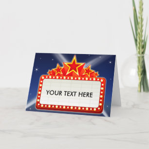 Starred Movie Marquee Customisable Card