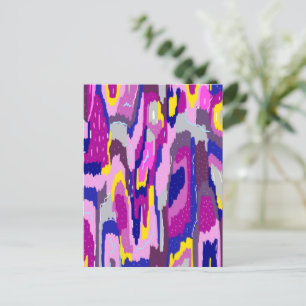 Starry Abstract in Purples and Blues  Postcard