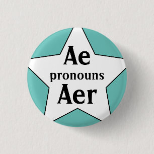 Starry Ae Aer Pronouns 3 Cm Round Badge