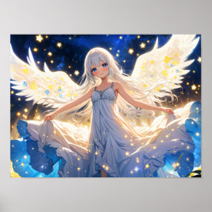 Starry Angelic Grace Ethereal Beauty Poster