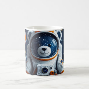 Starry Astronaut Teddy Bear Coffee Mug
