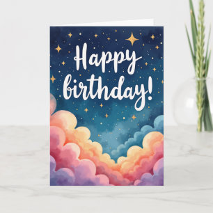 Starry Birthday Night Card