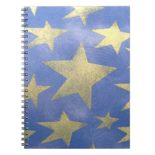 Starry Blue and Gold Notebook