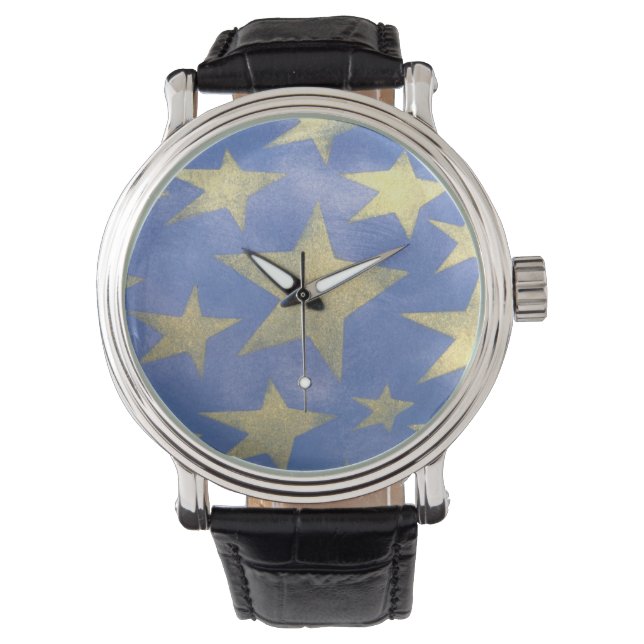 Starry Blue and Gold Watch (Front)
