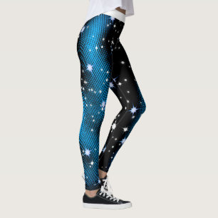 Starry Blue Dot Pattern on (Your Colour) Leggings