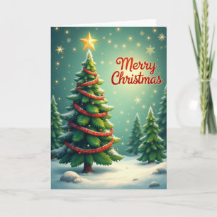 Starry Bokeh Christmas Card