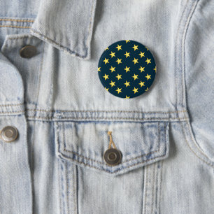 Starry Buttons on Dark Blue Background