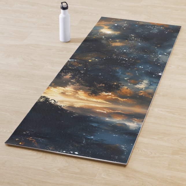 Starry Celestial Tree Dreamscape Yoga Mat (In Situ)