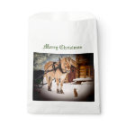 Starry Christmas night at the farm with horse