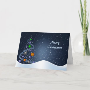 Starry Christmas Night Holiday Card