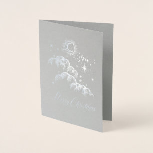 Starry Christmas Night Holiday Foil Card