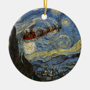 Starry Christmas Night Ornament