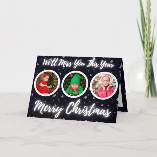 Starry Christmas Photo Card (Front)