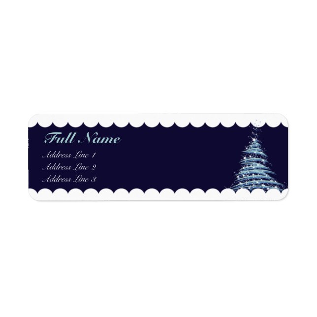 Starry Christmas tree labels (Front)