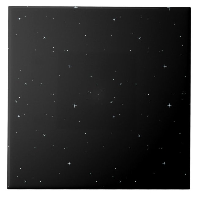Starry Dark Night Sky Tile (Front)