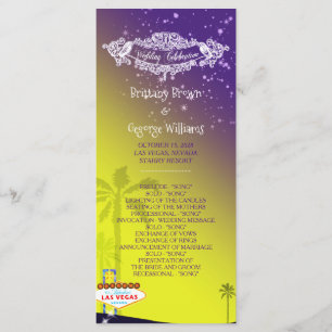 Starry Evening Las Vegas Wedding Program Programme
