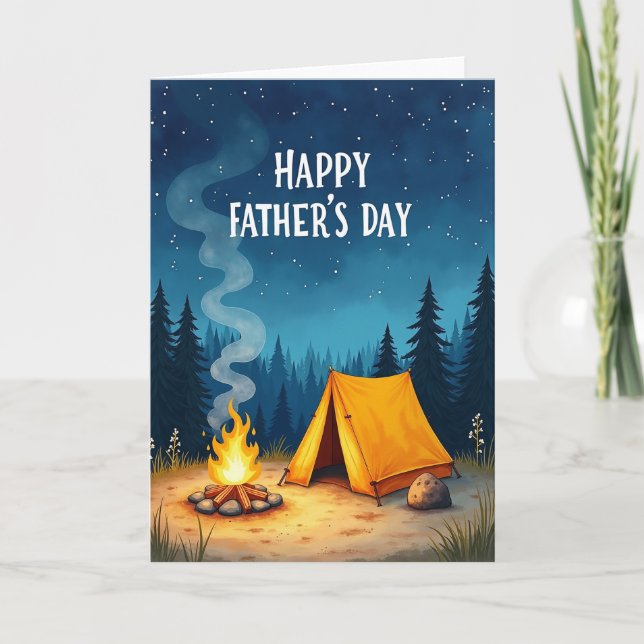 Starry Fathers Day Campfire Card (Front)