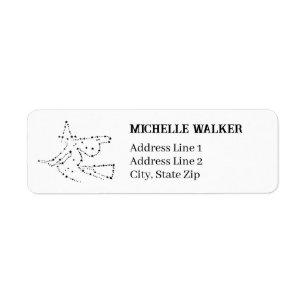 Starry Flying Witch   Elegant Black Return Address