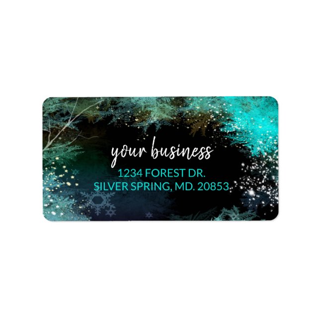 Starry Forest Business Marketing Address Label (Front)