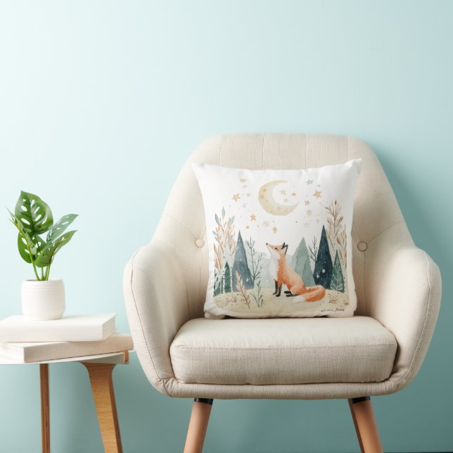 Starry Forest Fox Cushion (Chair)