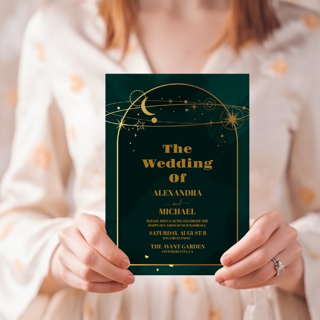 Starry Galaxy Space Stars Dream Wedding Invitation (Creator Uploaded)