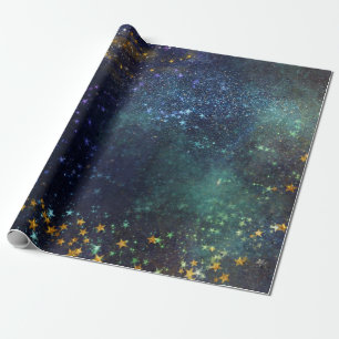 Starry Galaxy Wrapping Paper Roll