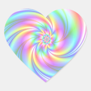 Starry Girl Pink Twirl Heart Stickers