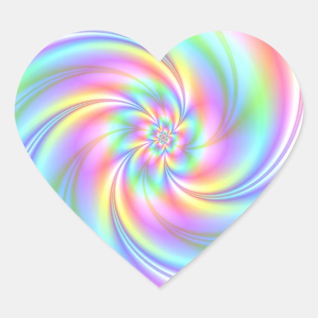 Starry Girl Pink Twirl Heart Stickers (Front)