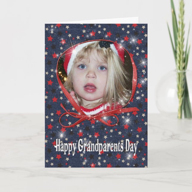 Starry Grandparents Day photo card (Front)