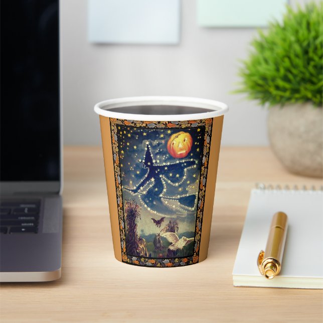 Starry Halloween Night Paper Cups (Insitu)