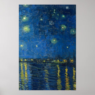 Starry Harbour Skyscape Art Poster