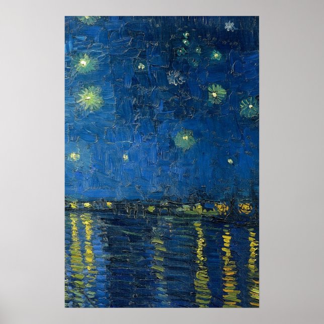 Starry Harbour Skyscape Art Poster (Front)