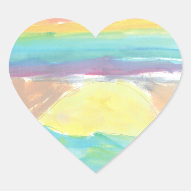 starry heart sticker (Front)