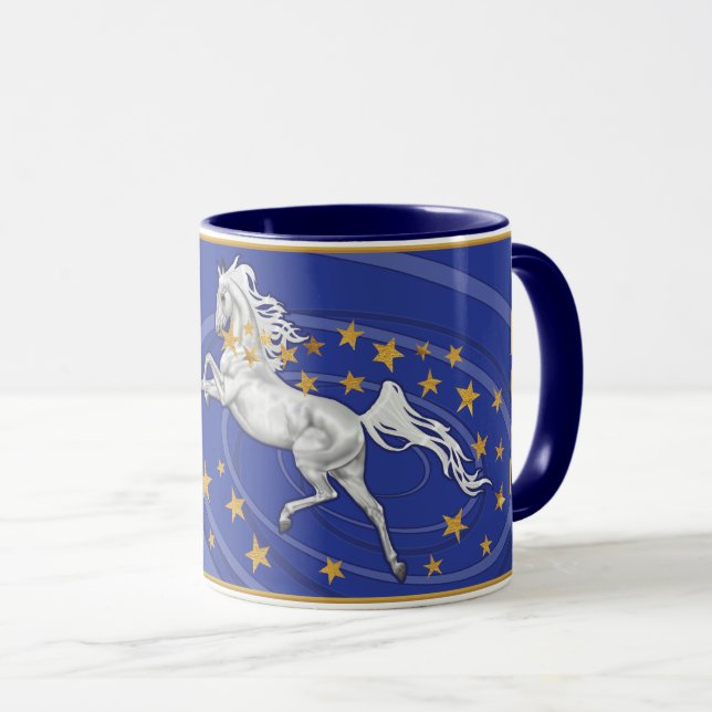 Starry Holiday Horse Mug (Front Right)