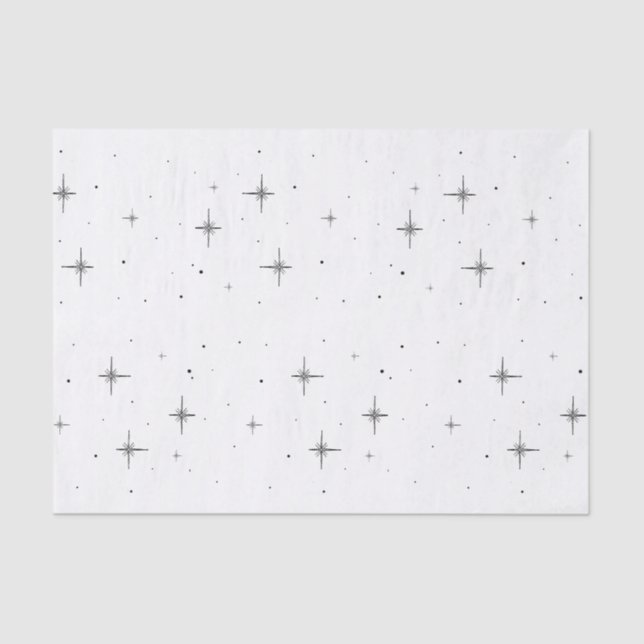 Starry Holiday Tissue Paper | Elegant Gift Wrap (Front)