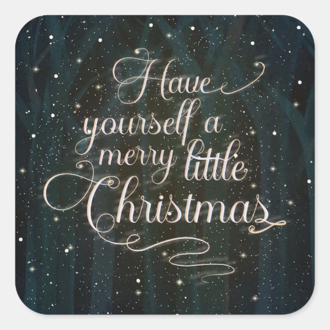 Starry Holiday Whispe Square Sticker (Front)