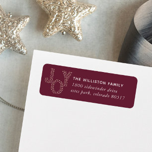 Starry Joy Holiday Return Address Label