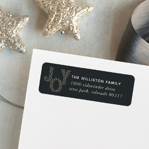 Starry Joy Holiday Return Address Label