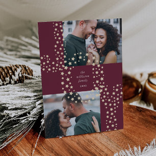 Starry Joy Two Photo Holiday Card