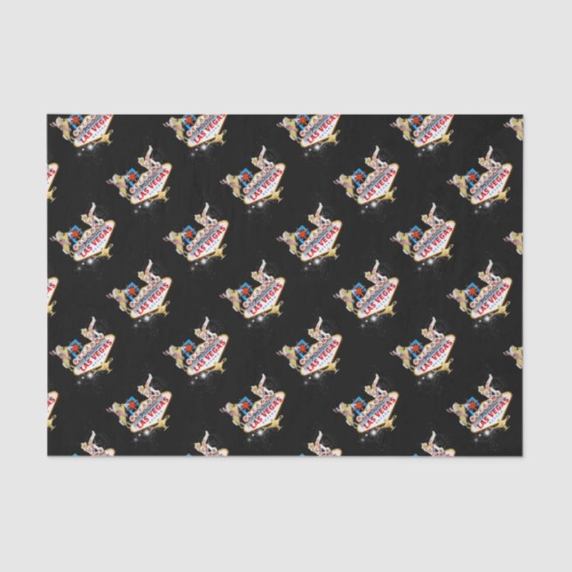 Starry Las Vegas Welcome Sign Tissue Paper (Front)