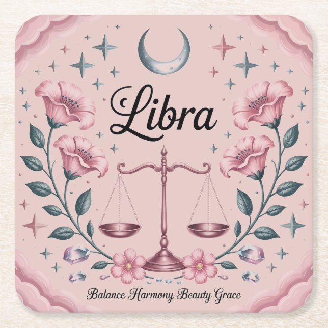 Starry Libra Balance Harmony Coaster Set  (Front)