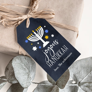 Starry Lights   Hanukkah Gift Tags