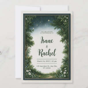 Starry Meadow Woodland Wedding Invitation