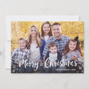 Starry Merry Christmas Full Photo Card