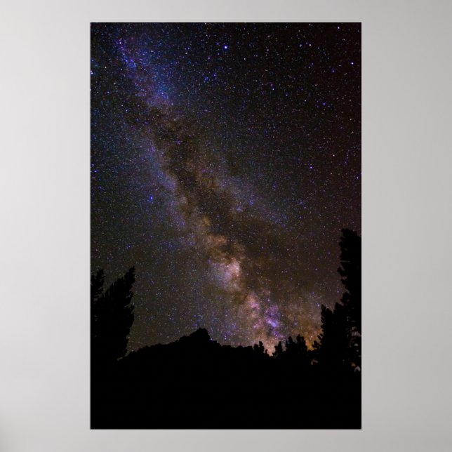 Starry Milky way, California Poster (Front)