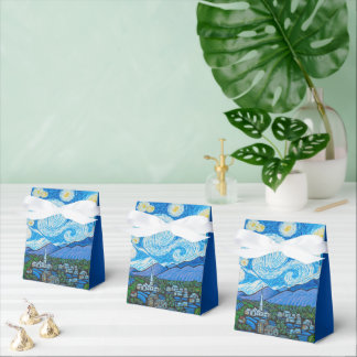 Starry Mill Valley Night - Painting by Mhana Favour Box