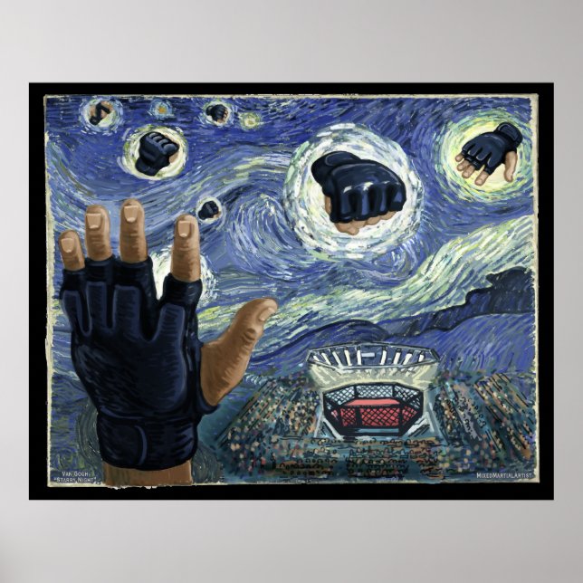 Starry MMA Fight Night Poster (Front)