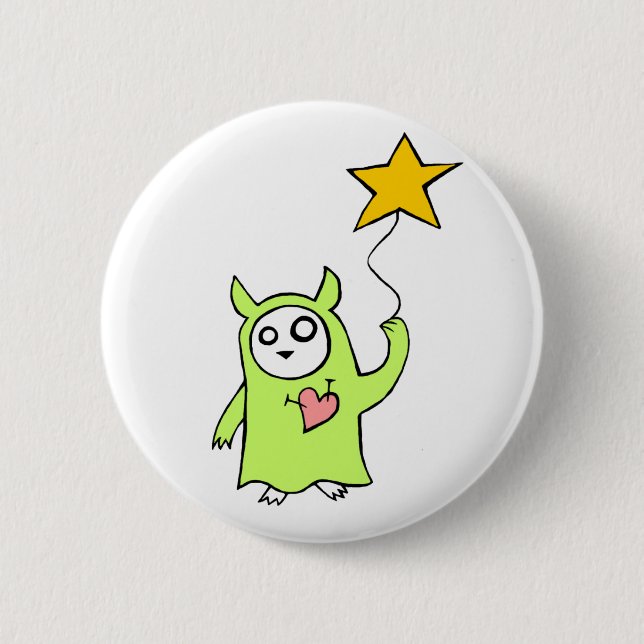 Starry Monster 6 Cm Round Badge (Front)